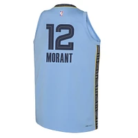 Maillot Jordan Brand Ja Morant Swingman bleu clair Memphis Grizzlies pour jeunes - Édition Statement