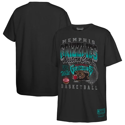 T-shirt rétro noir Mitchell & Ness pour jeunes Memphis Grizzlies, Playoffs NBA 2025