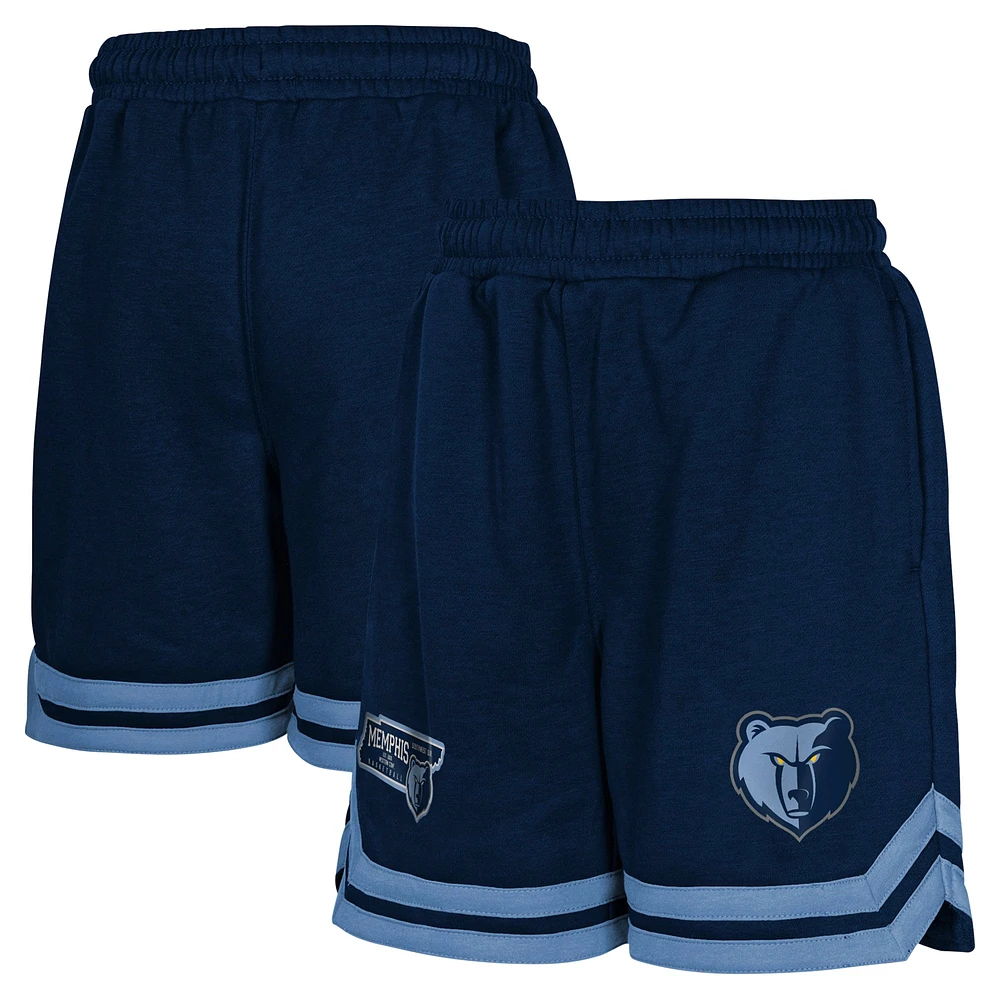 Short en molleton bleu marine pour jeunes Memphis Grizzlies Teardrop