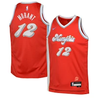 Maillot de joueur Nike Ja Morant rouge Memphis Grizzlies 2024/25 Swingman pour jeune - Édition City