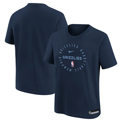 T-shirt Nike bleu marine pour jeune joueur de Memphis Grizzlies