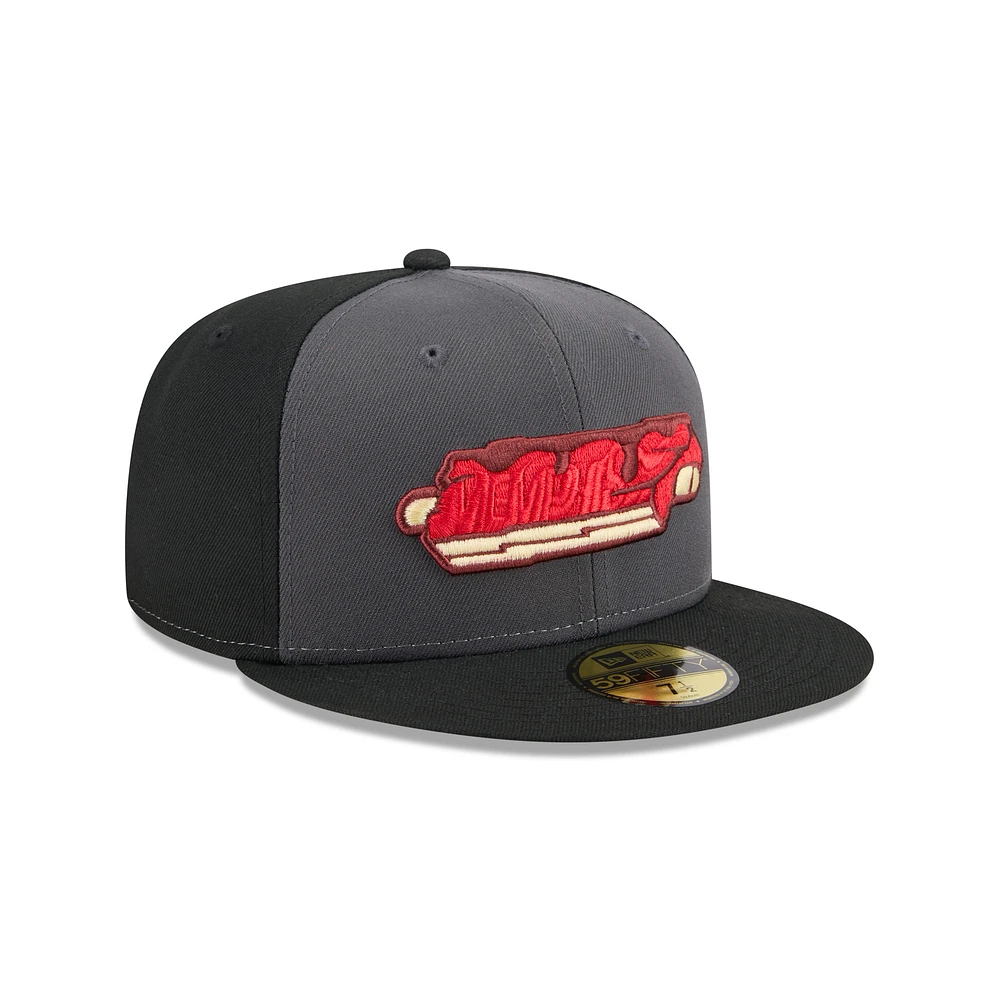 Men's New Era  Gray Memphis Redbirds Theme Nights 59FIFTY Fitted Hat