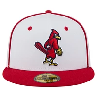 Men's New Era  White/Red Memphis Redbirds Authentic Collection 59FIFTY Fitted Hat