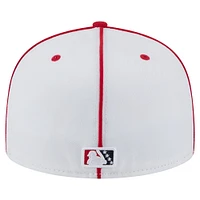 Men's New Era  White/Red Memphis Redbirds Authentic Collection 59FIFTY Fitted Hat
