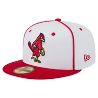 Men's New Era  White/Red Memphis Redbirds Authentic Collection 59FIFTY Fitted Hat