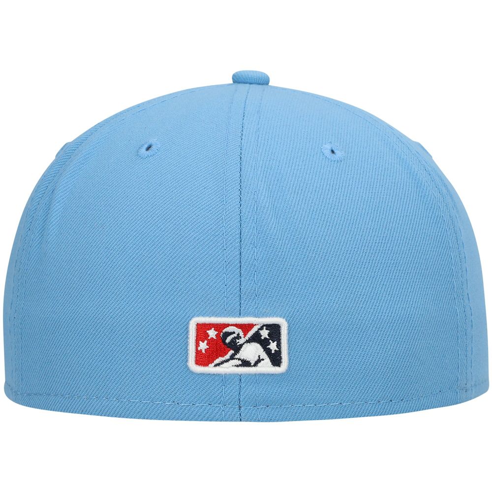 Men's New Era Light Blue Memphis Redbirds Authentic Collection Team Alternate 59FIFTY Fitted Hat