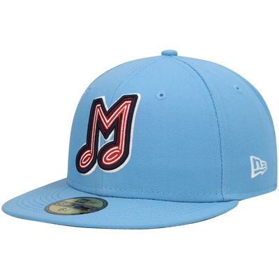 Men's New Era Light Blue Memphis Redbirds Authentic Collection Team Alternate 59FIFTY Fitted Hat