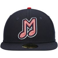 Men's New Era Navy Memphis Redbirds Authentic Collection Road 59FIFTY Fitted Hat