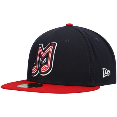 Men's New Era Navy Memphis Redbirds Authentic Collection Team Alternate 59FIFTY Fitted Hat