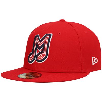 Men's New Era Red Memphis Redbirds Authentic Collection Team Home 59FIFTY Fitted Hat