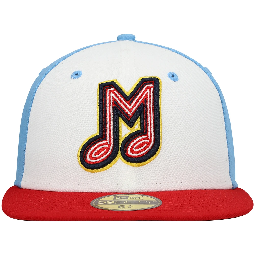 Men's New Era White Memphis Redbirds Authentic Collection Team Alternate 59FIFTY Fitted Hat