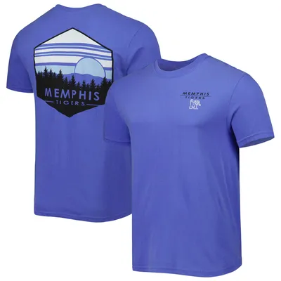 T-shirt bleu Memphis Tigers Landscape Shield pour homme