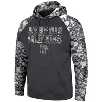 Sweat à capuche Colosseum Charcoal Memphis Tigers OHT Military Appreciation Digital Camo pour homme