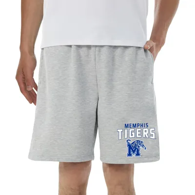 Memphis Tigers Concepts Sport Baritone Fleece Shorts - Gray