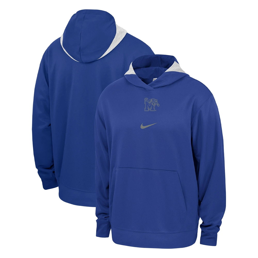 Sweat à capuche Nike Royal Memphis Tigers Basketball Spotlight Performance pour homme