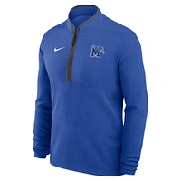 Men's Nike Royal Memphis Tigers Coaches Courtside Basketball Victory Performance Quarter-Zip Top