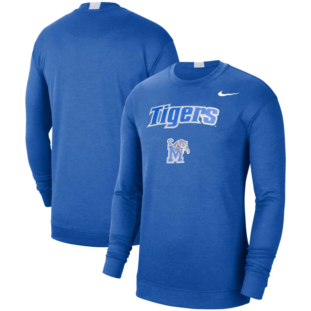 Men's Champion Royal Memphis Tigers Football Jersey Long Sleeve T-Shirt Size: Small