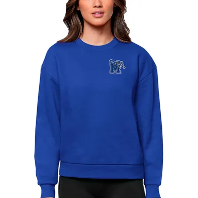 Memphis Tigers Antigua Women's Logo Victory Crewneck Pullover Sweatshirt