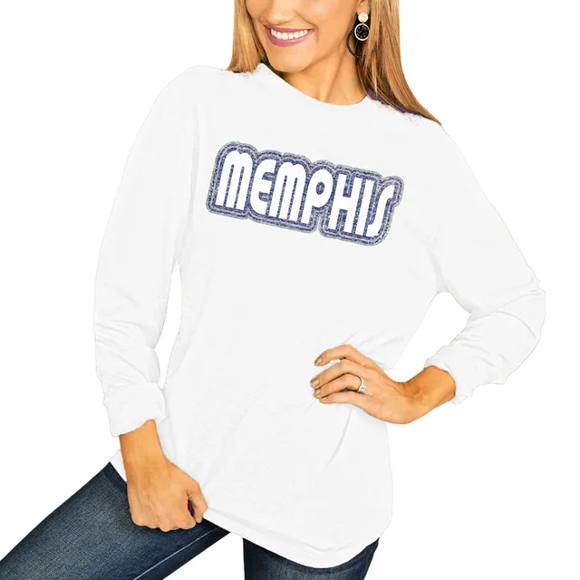 Women's White Memphis Tigers Vintage Days Easy T-Shirt