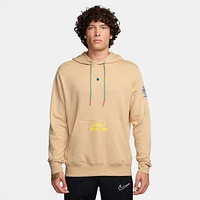Sweat à capuche en molleton Nike Tan Brazil National Team Club pour homme et femme