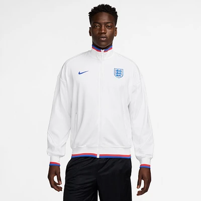 Veste Nike blanche pour homme de l'équipe nationale féminine d'Angleterre 2025 Academy Pro Performance Anthem entièrement zippée