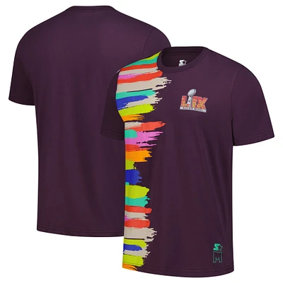 Men's Starter  Maroon Super Bowl LIX The Painted Jazz T-Shirt