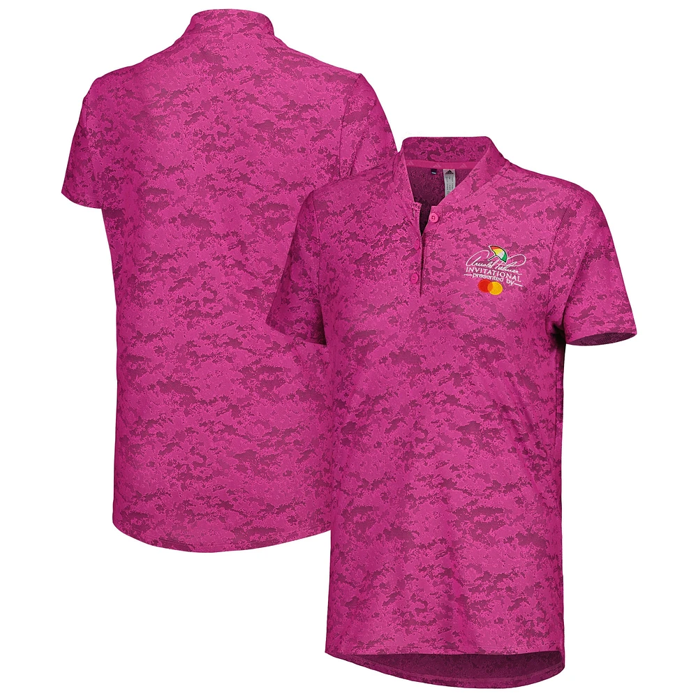 Men's adidas Pink Arnold Palmer Jacquard Polo