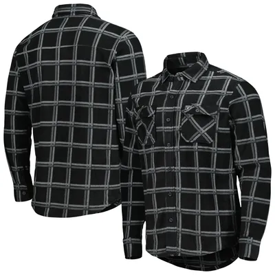 Las Vegas Raiders Pro Standard Ombre Mesh Button-Up Shirt - Black/Gray