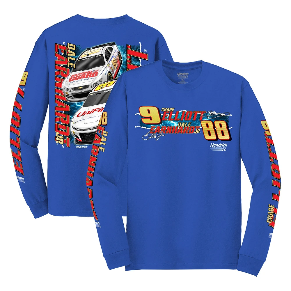 Men's  Blue Hendrick Motorsports Unifirst/National Guard Car Long Sleeve T-Shirt