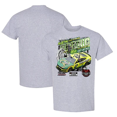 Men's Checkered Flag Sports Heather Gray Austin Cindric Jack Link's 500 Race Winner T-Shirt