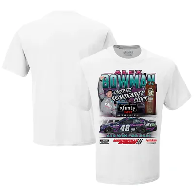 Alex Bowman Checkered Flag 2021 Xfinity 500 Race Win T-Shirt - White