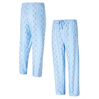 Men's Concepts Sport Light Blue Houston Oilers Gridiron Classics Record All Over Knit Pants