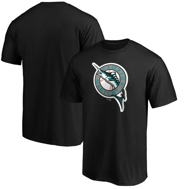 Florida Marlins Fanatics Branded Cooperstown Collection Vintage Forbes  T-Shirt - Black