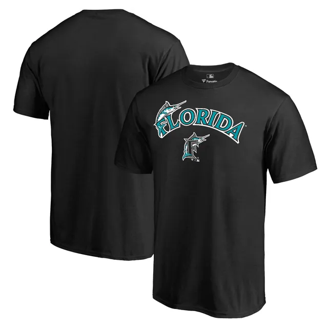 Ivan Rodriguez Florida Marlins Nike Cooperstown Collection Name & Number  T-Shirt - Black