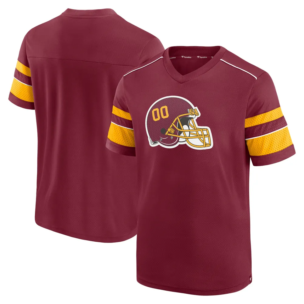 Lids Washington Football Team Fanatics Branded Textured Hashmark V-Neck  T-Shirt - Burgundy