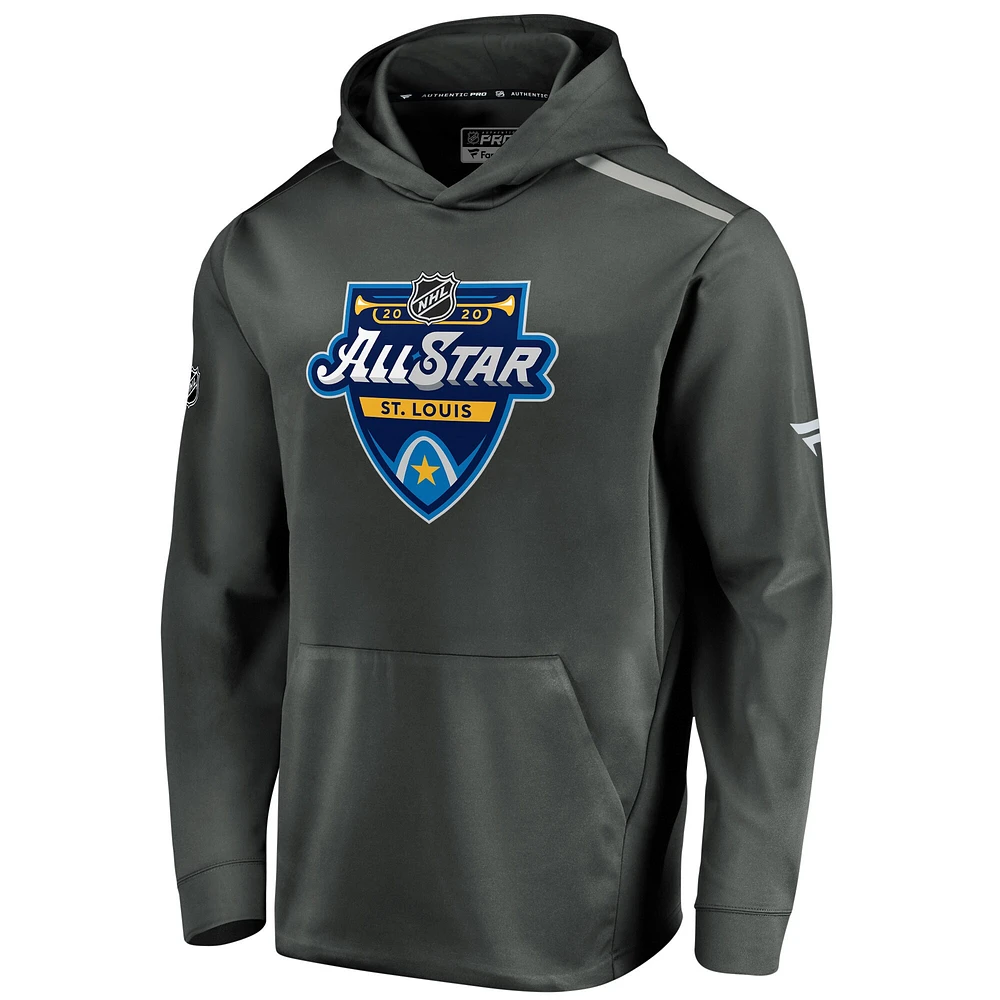 Sweat à capuche Fanatics pour homme, couleur charbon, Match des étoiles de la LNH 2020, Rinkside