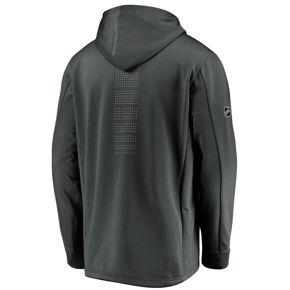 Sweat à capuche Fanatics pour homme, couleur charbon, Match des étoiles de la LNH 2020, Rinkside