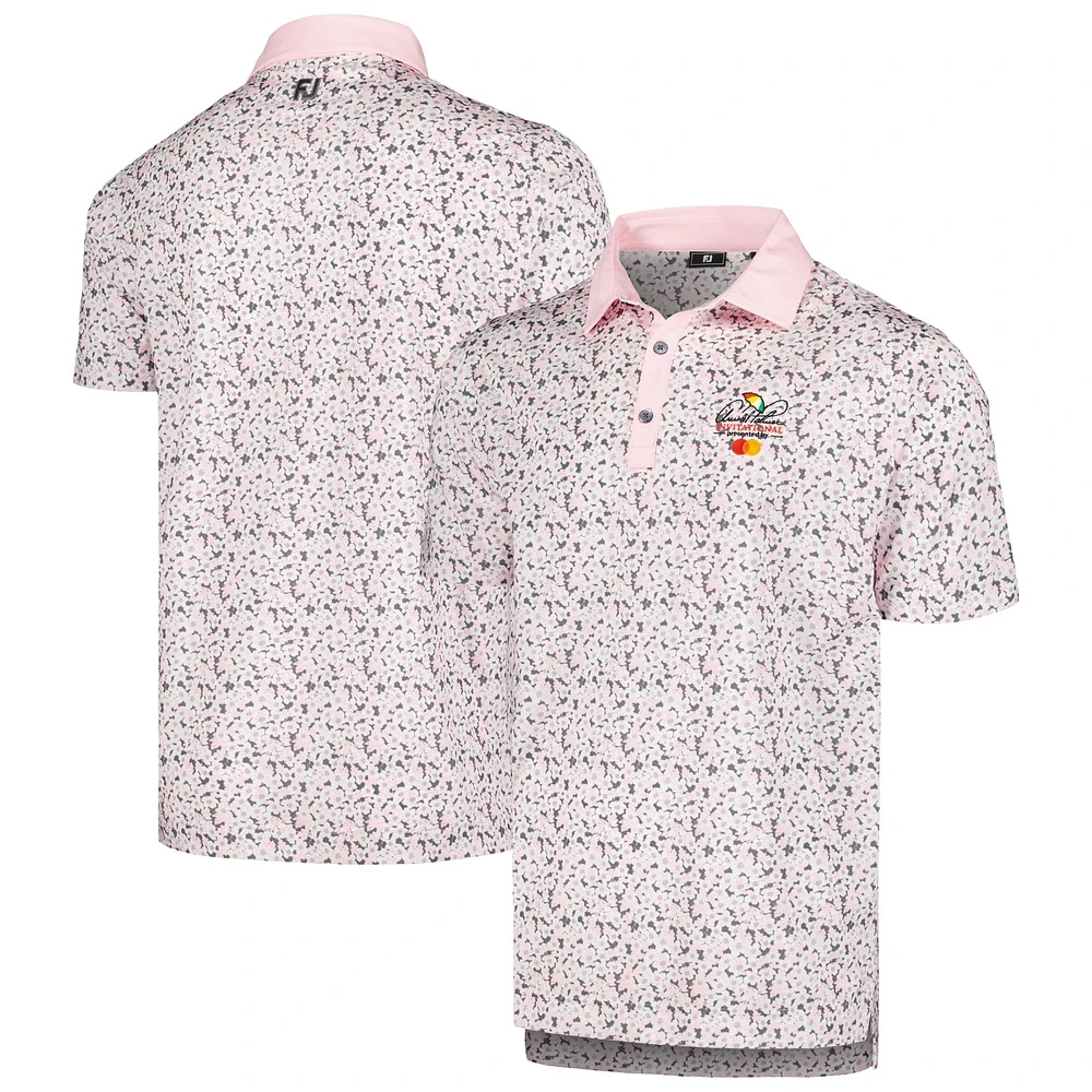 Men's FootJoy Light Pink Arnold Palmer Invitational Primrose Print Lisle Polo