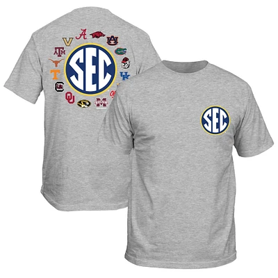 Men's Heather Gray SEC Circle Logo T-Shirt