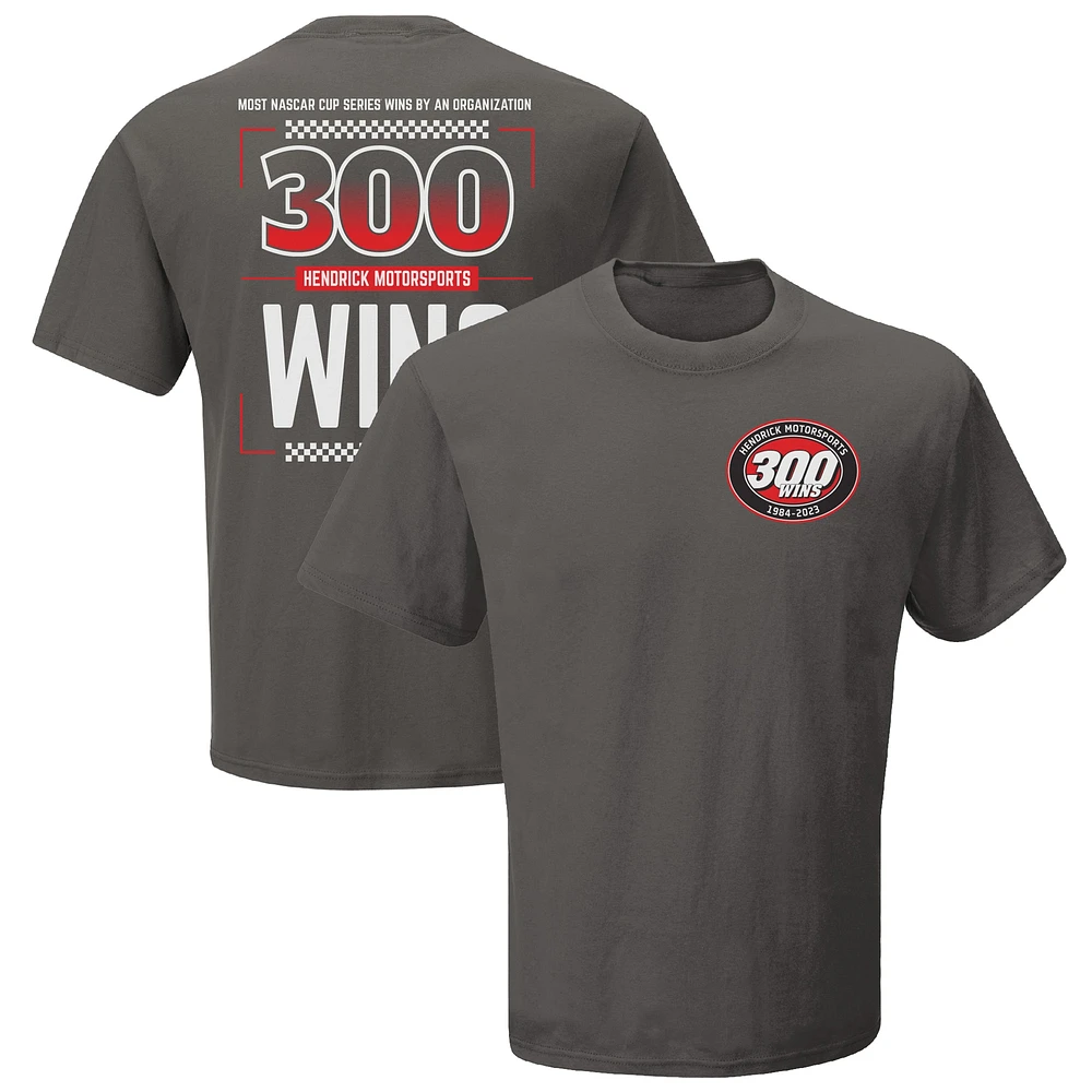 T-shirt Hendrick Motorsports Team Collection Charcoal 300 Wins pour hommes