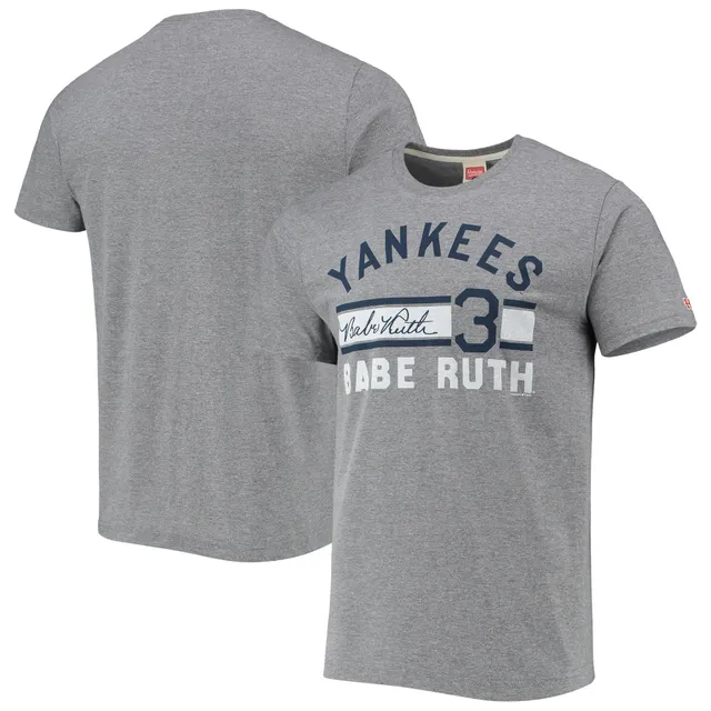 Men's MLB Merchandise Chipper Jones Homage Navy Remix Jersey Tri-Blend T- Shirt