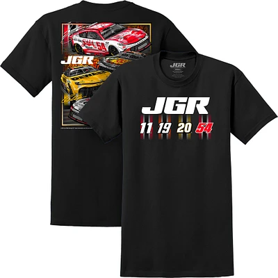 T-shirt noir pour homme de la collection Joe Gibbs Racing Team avec voiture course