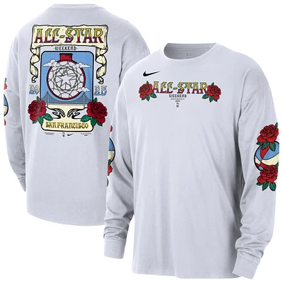 Men's Jordan Brand White 2025 NBA All-Star Weekend Oversized Max90 Long Sleeve T-Shirt