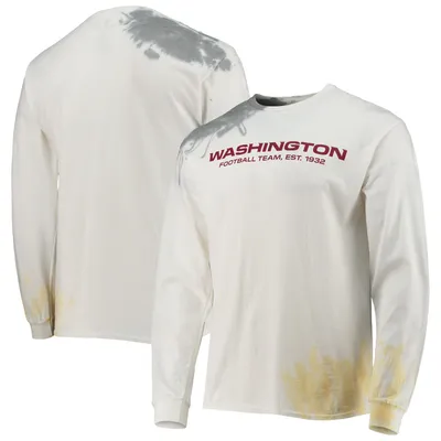 Washington Football Team Junk Food Tie-Dye Long Sleeve T-Shirt - Cream