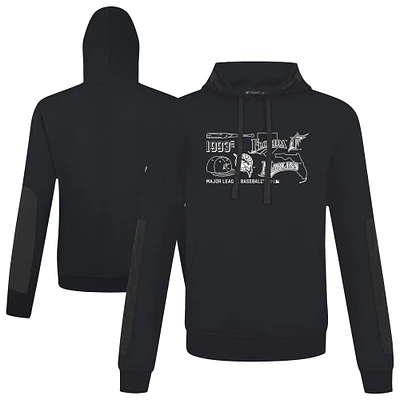 Men's Levelwear  Black Florida Marlins Cooperstown Collection Bombay Campaign Pullover Hoodie