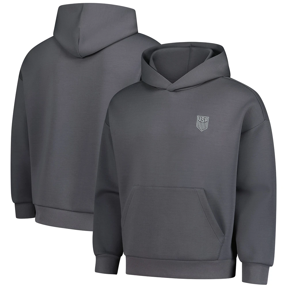 Men's Levelwear Gray USMNT Luxe Signature Tri-Blend Pullover Hoodie