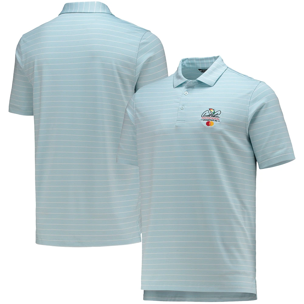 Men's' Levelwear Light Blue Arnold Palmer Invitational Link Striped Polo