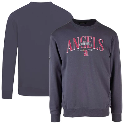 Men's Levelwear Navy California Angels Cooperstown Collection Zane Vintage Pullover Sweatshirt