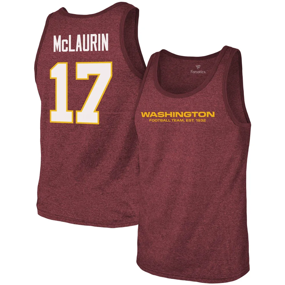 Lids Terry McLaurin Washington Football Team Majestic Threads Name & Number  Tri-Blend Tank Top - Heathered Burgundy