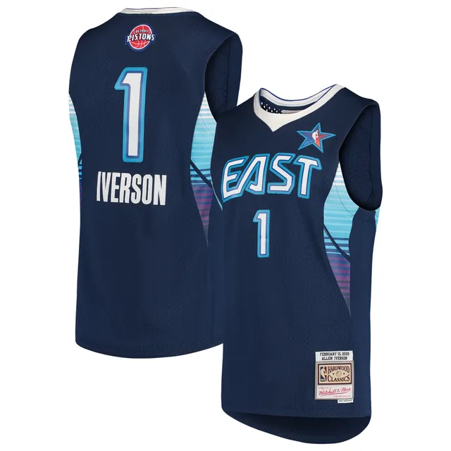 Men's Mitchell & Ness Allen Iverson Red Detroit Pistons 2008-09 Hardwood Classics Swingman Jersey, Size: Medium